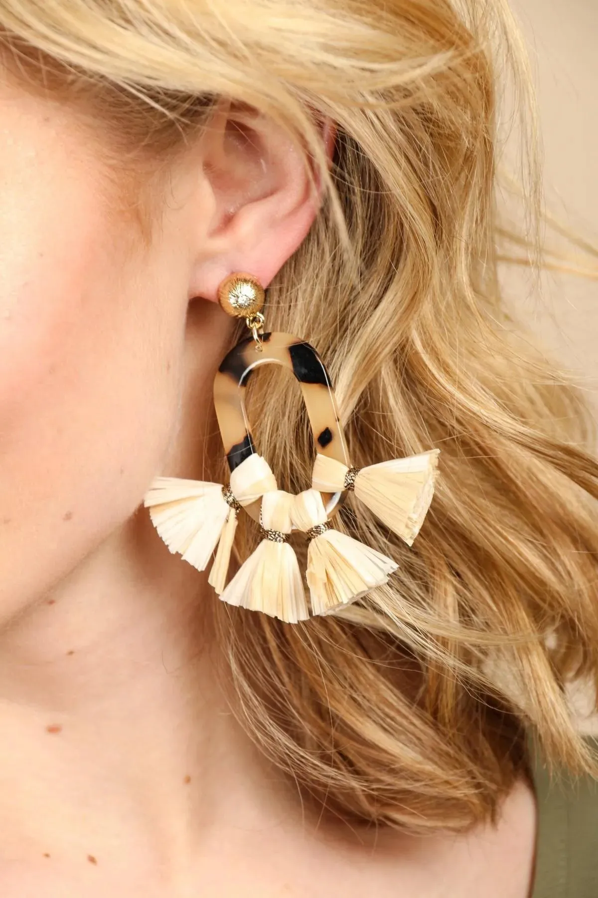 Resin And Multi Tassel Earrings sold by SAACHI product image thumbnail 3