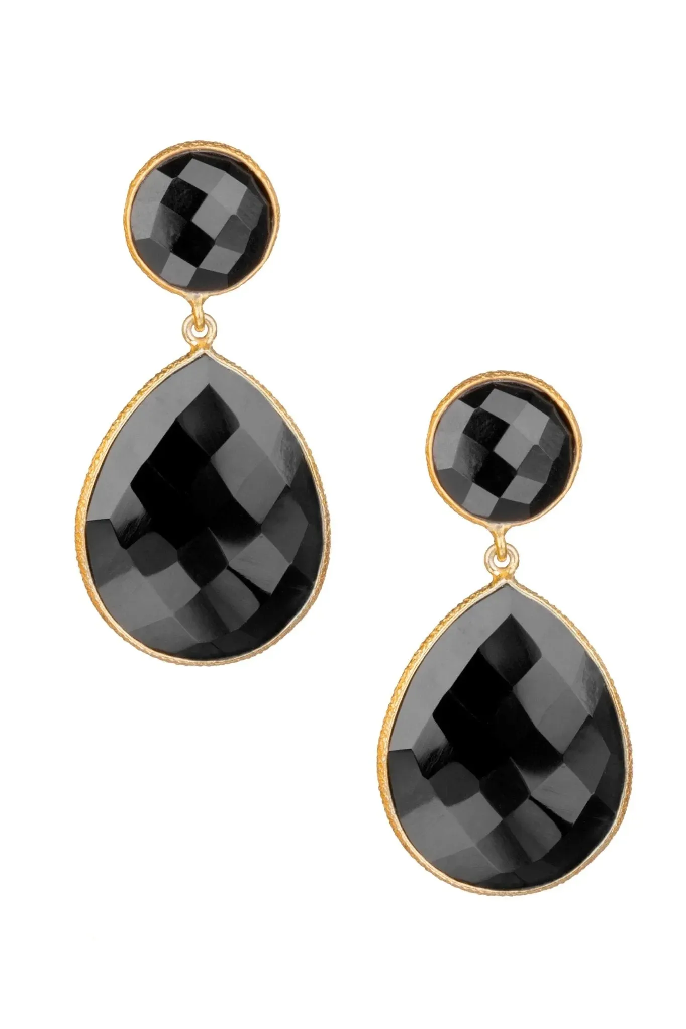 Double Drop Genuine Gemstone Earrings sold by SAACHI product image thumbnail 4