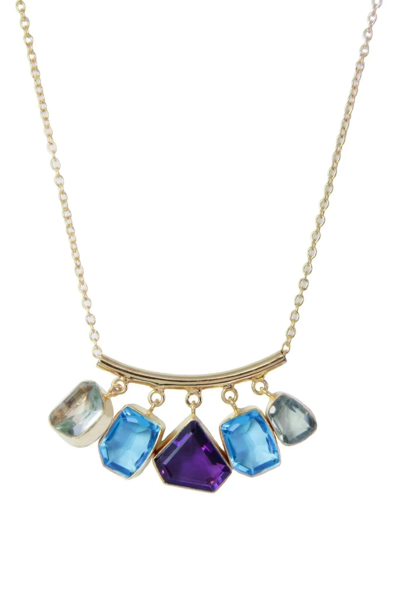 Gemstone Drop Long Necklace sold by SAACHI product image thumbnail 2