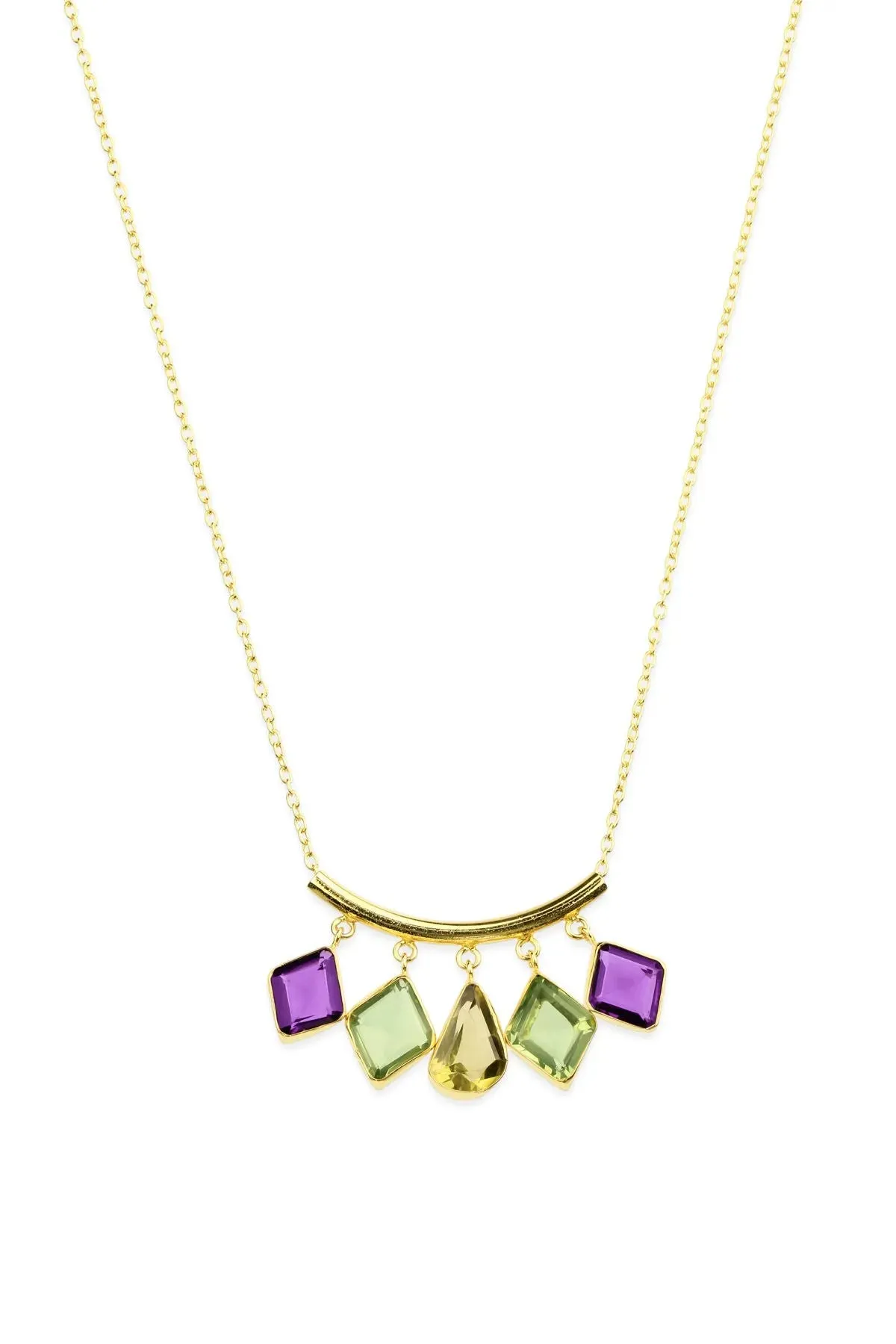 Gemstone Drop Long Necklace sold by SAACHI product image thumbnail 5