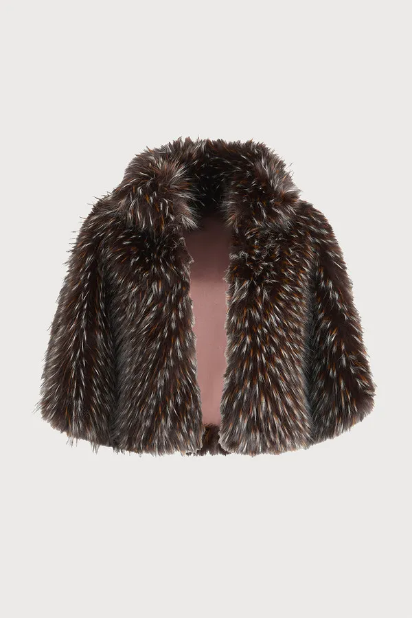 Shaggy Faux Fur Capelet sold by SAACHI product image thumbnail 2
