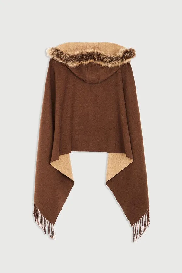Fringe Fur Hood Scarf sold by SAACHI product image thumbnail 4