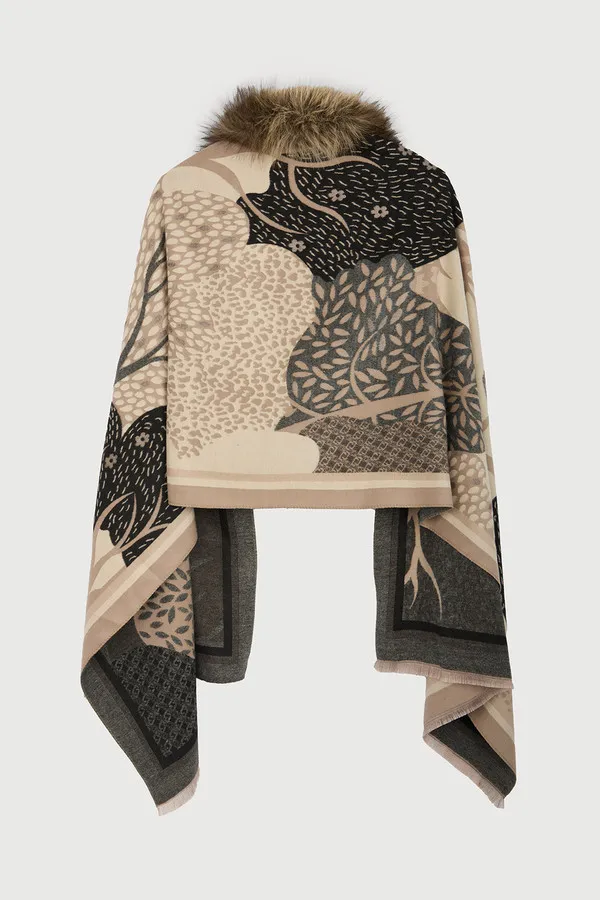 Botanical Fur Reversible Scarf sold by SAACHI product image thumbnail 2