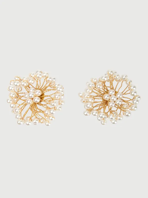 Pearl Webbed Earrings sold by SAACHI