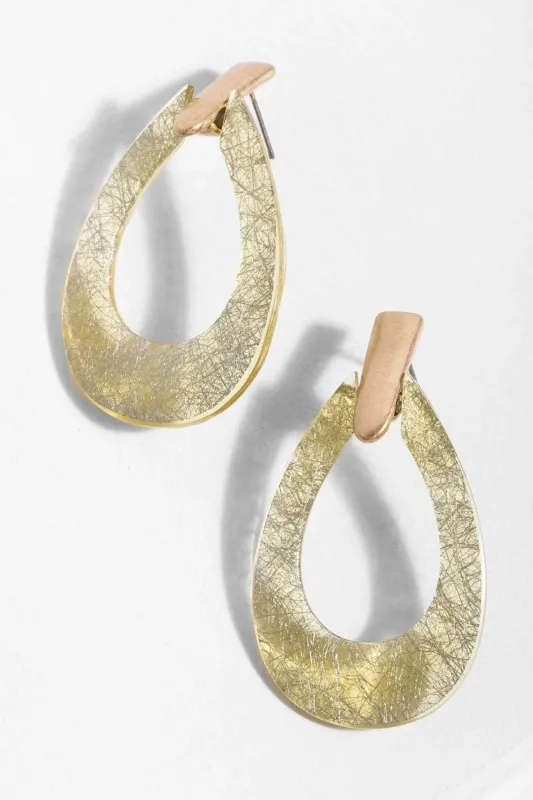 Worn Oval Drop Earrings sold by SAACHI