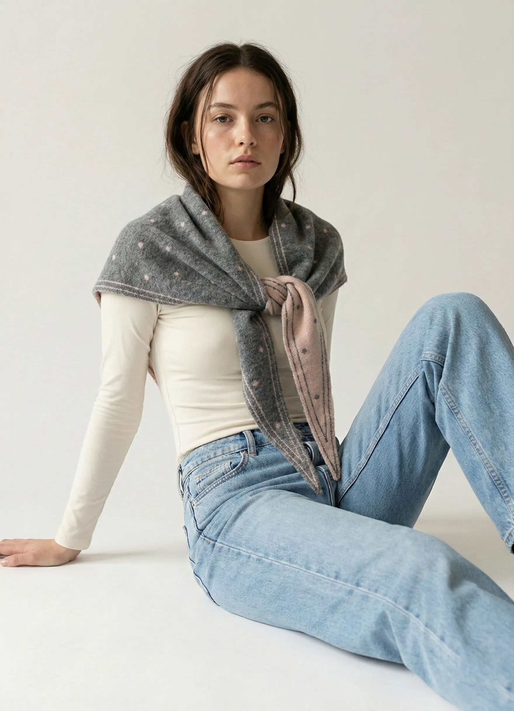 Polka Dot Triangle Scarf sold by SAACHI product image thumbnail 3