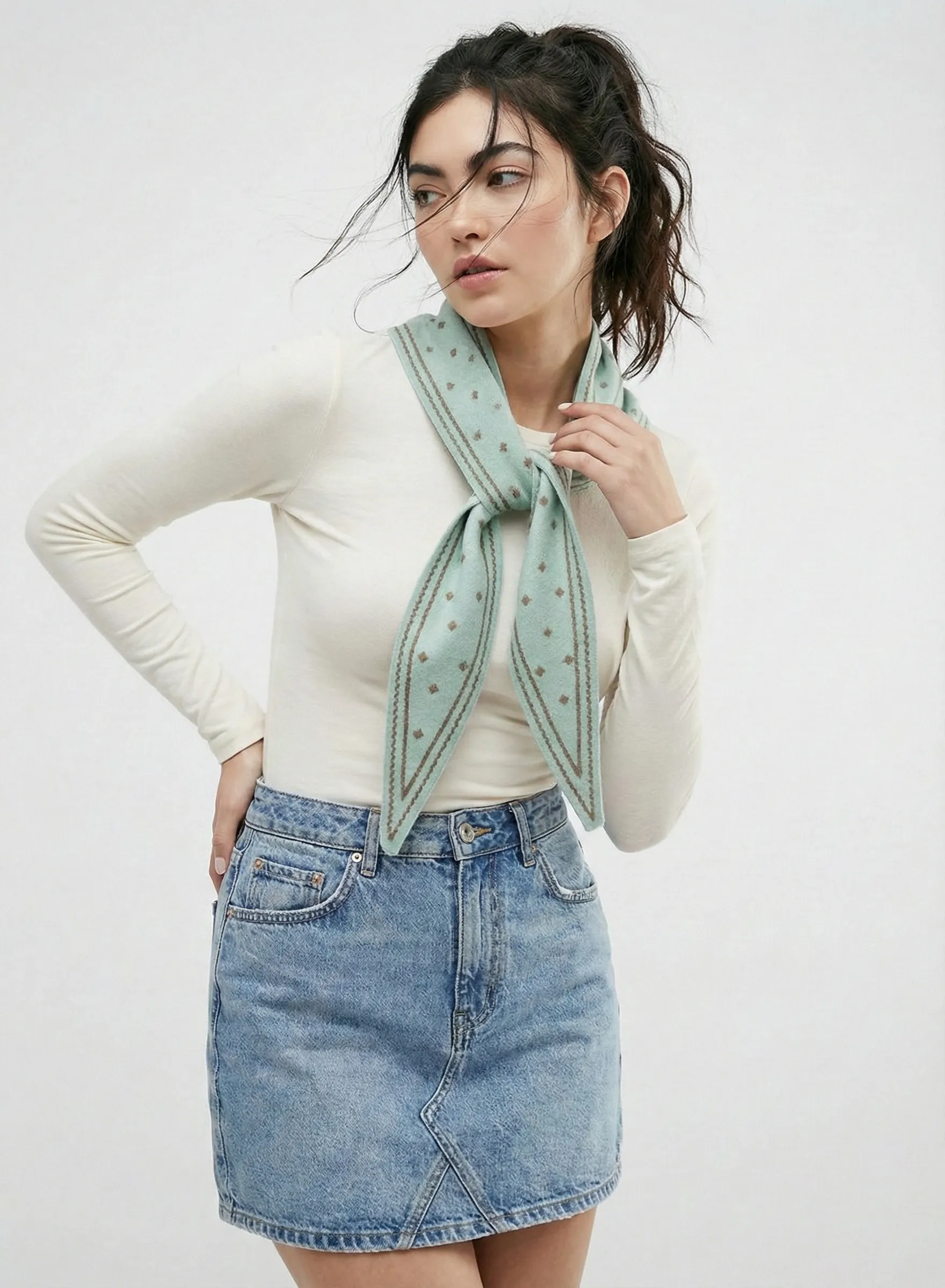 Polka Dot Triangle Scarf sold by SAACHI product image thumbnail 2