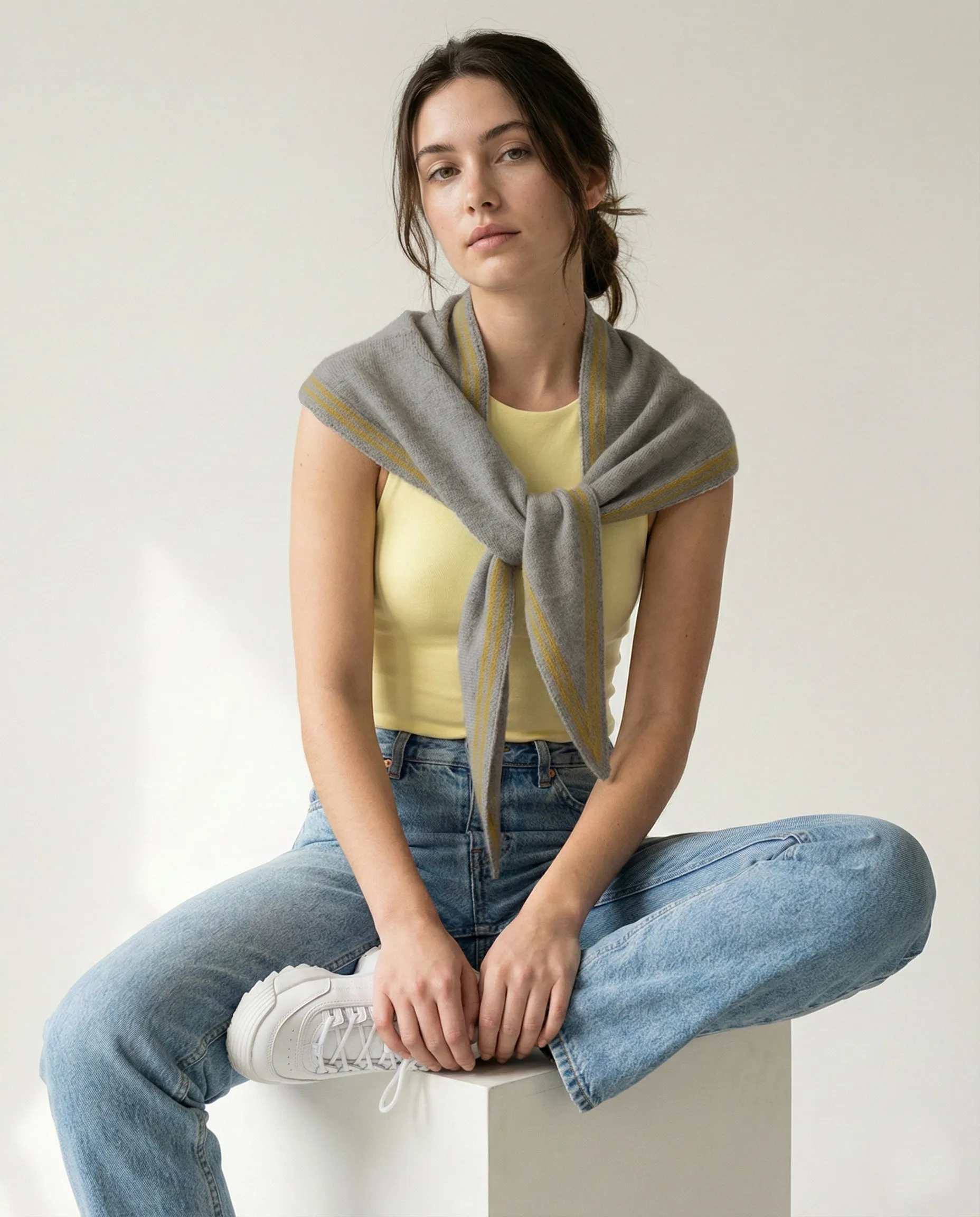 Solid Triangle Scarf sold by SAACHI product image thumbnail 2