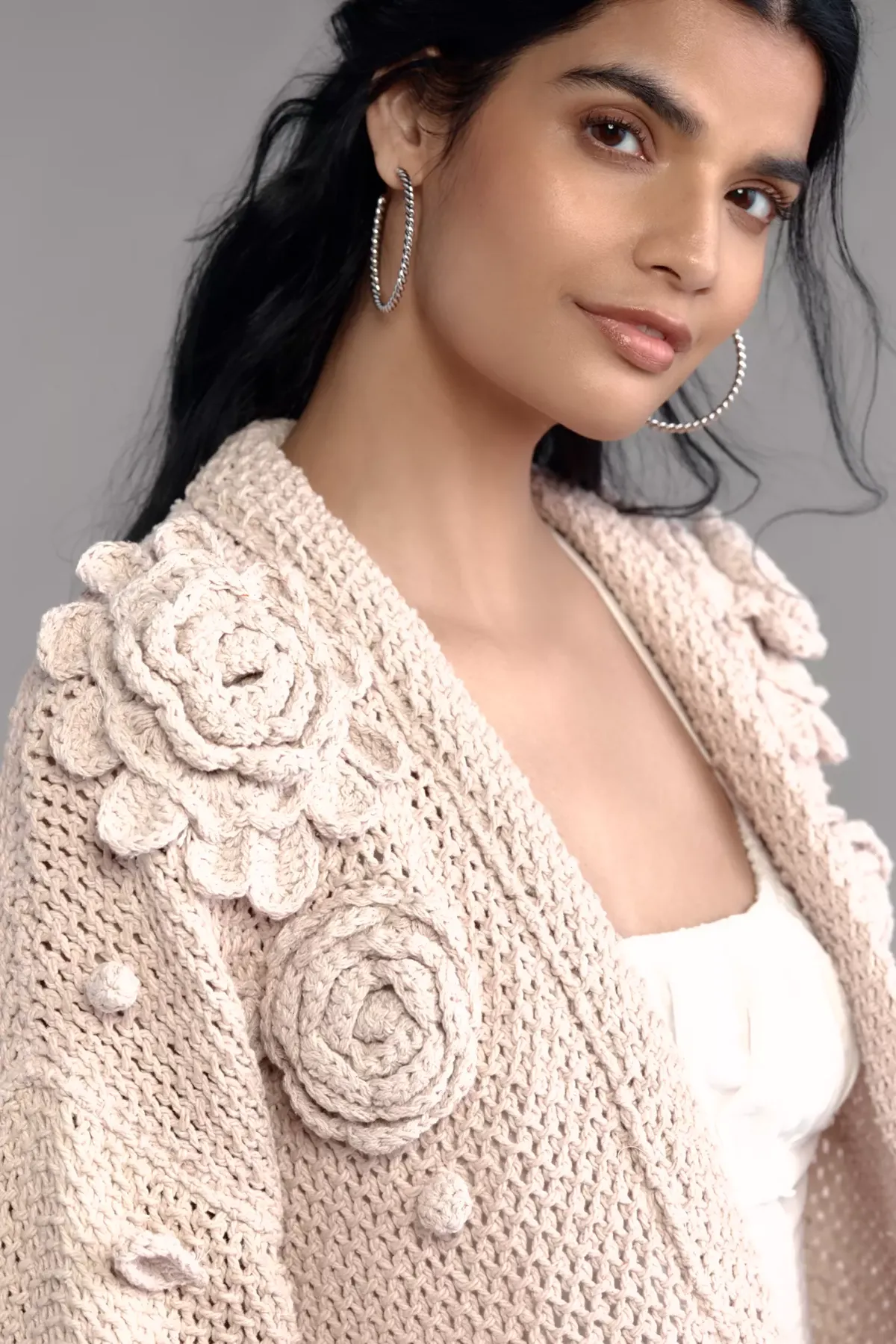 3D Floral Cardigan Sweater sold by SAACHI product image thumbnail 2