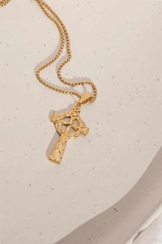 Radiant Cross Necklace sold by Sabo Skirt
