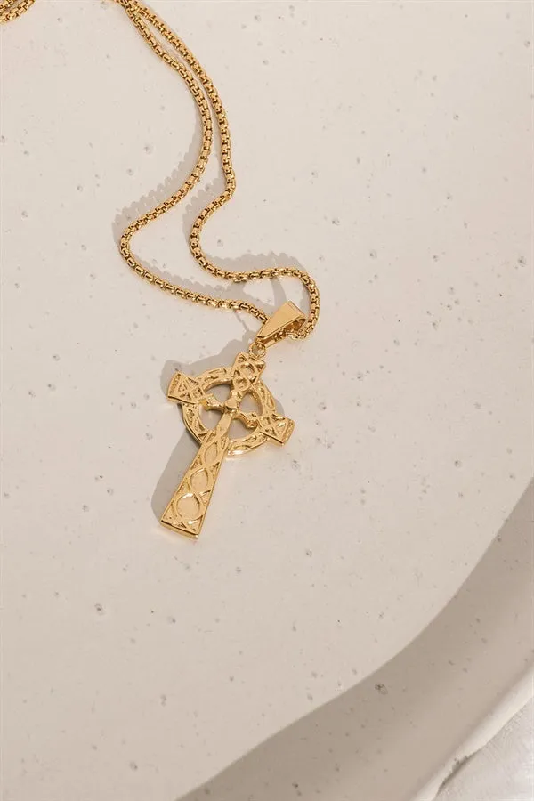 Radiant Cross Necklace sold by Sabo Skirt