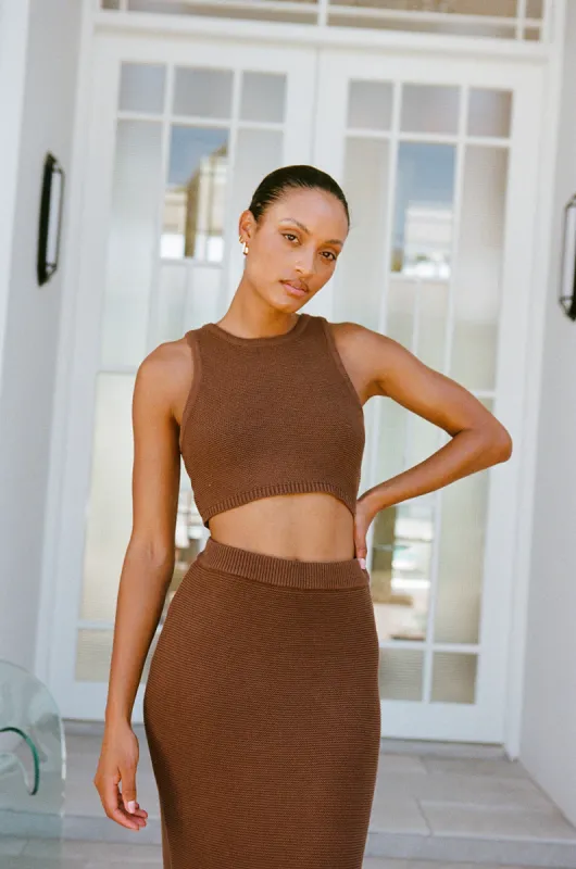 Heather Top - Mahogany sold by Sabo Skirt