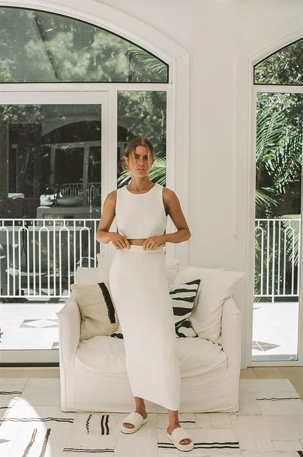 SAMPLE-Heather Knit Top - White sold by Sabo Skirt product image thumbnail 5