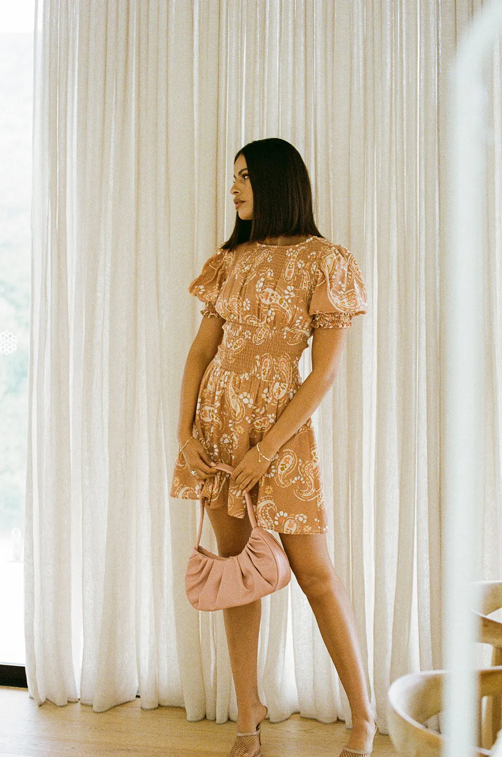 Charlize Shirred Dress - Paisley sold by Sabo Skirt product image thumbnail 4