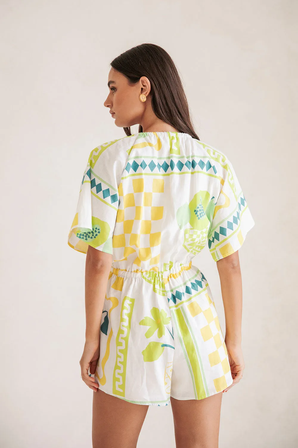 SAMPLE-Arella Playsuit - Prego Verde sold by Sabo Skirt product image thumbnail 4