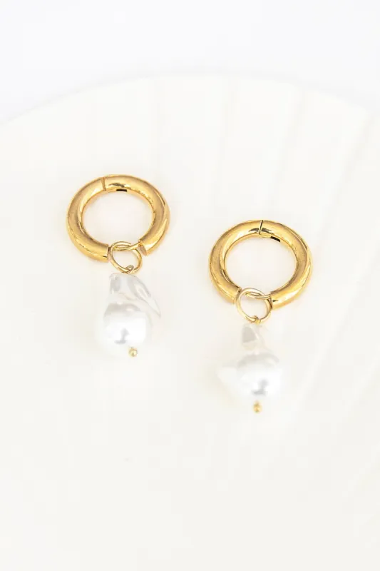Amal Pearl Hoops sold by Sabo Skirt