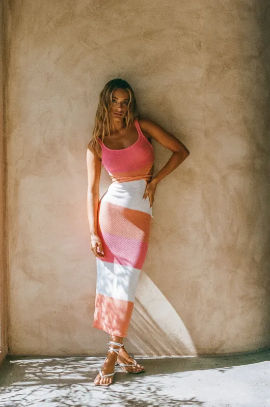 London Knit Dress - Sunset sold by Sabo Skirt