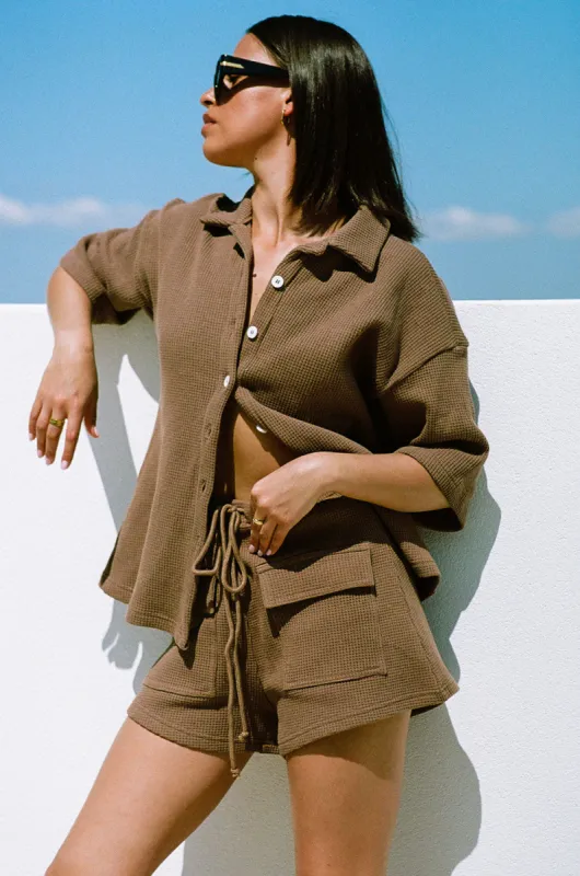 Kase Top - Chocolate sold by Sabo Skirt