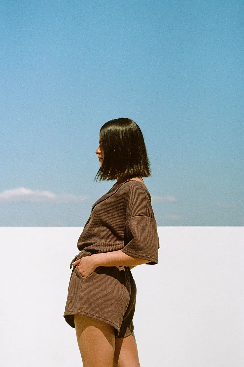 SAMPLE-Juniper Playsuit - Chocolate sold by Sabo Skirt product image thumbnail 3