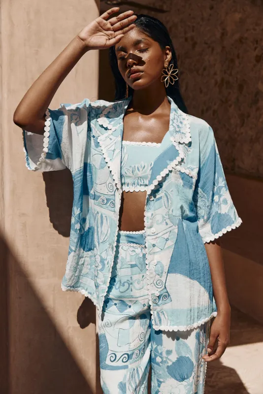 Kelia Shirt - Vaso Blu sold by Sabo Skirt