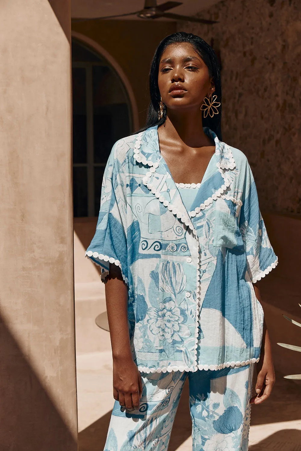 Kelia Shirt - Vaso Blu sold by Sabo Skirt product image thumbnail 2