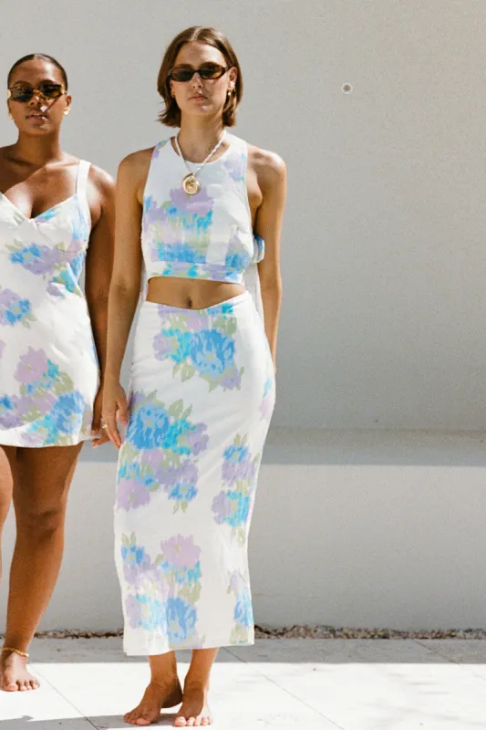 Darlia Midi Skirt - Cascade Floral sold by Sabo Skirt