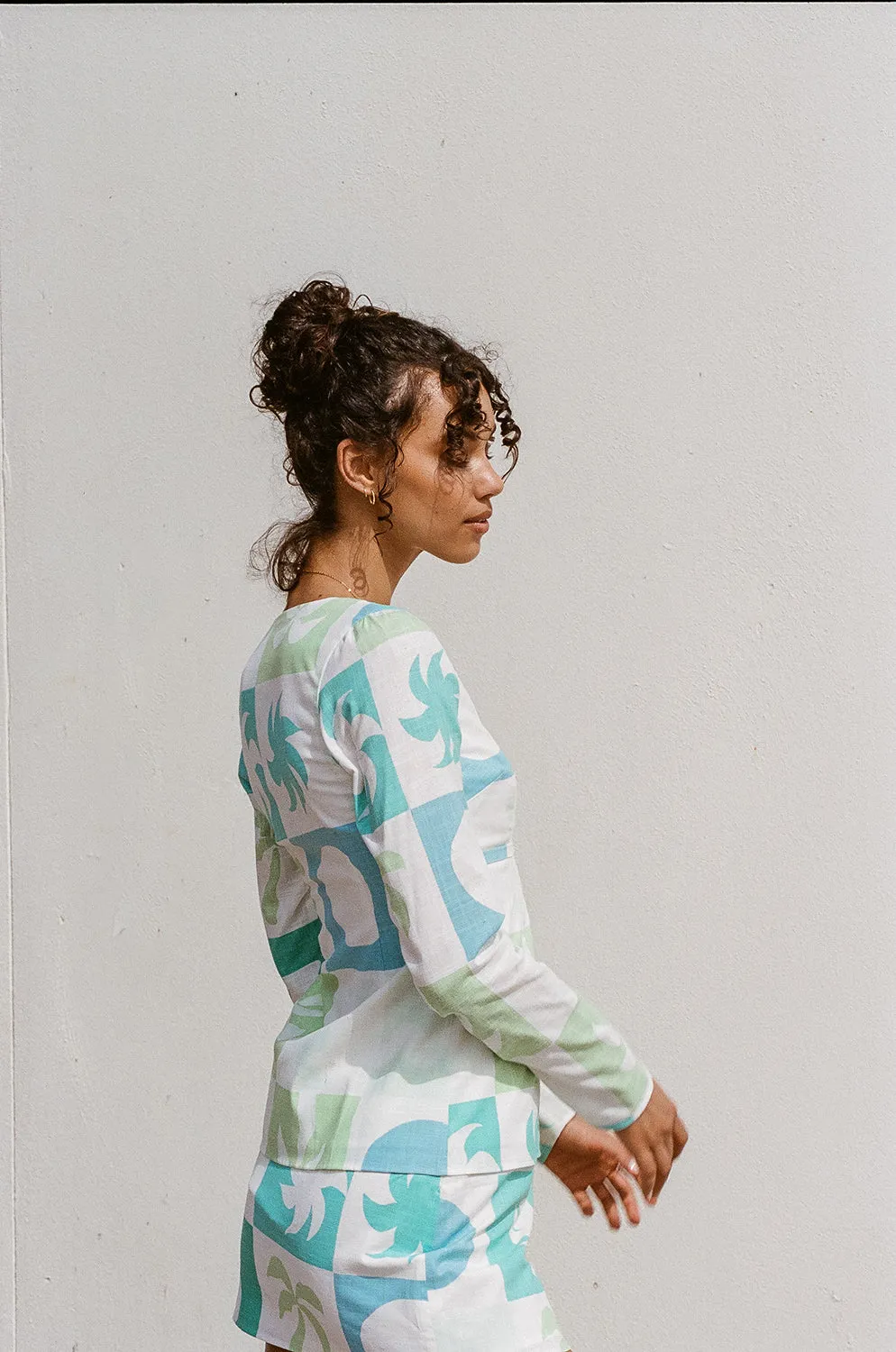 Harlow Top - Palm Tile Breeze sold by Sabo Skirt product image thumbnail 4