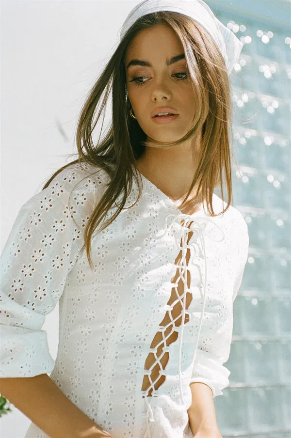 SAMPLE-Alma Dress - Eyelet sold by Sabo Skirt product image thumbnail 2