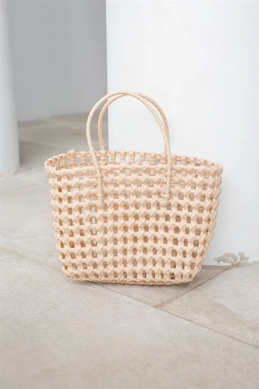 Elli Basket Tote - Beige sold by Sabo Skirt