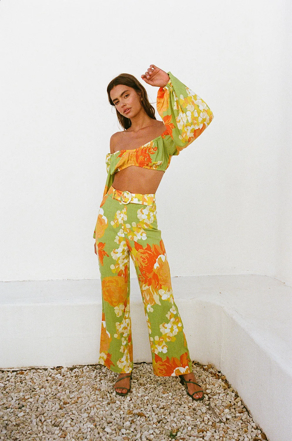 SAMPLE-Savannah Pants - Floral Sunset sold by Sabo Skirt product image thumbnail 2