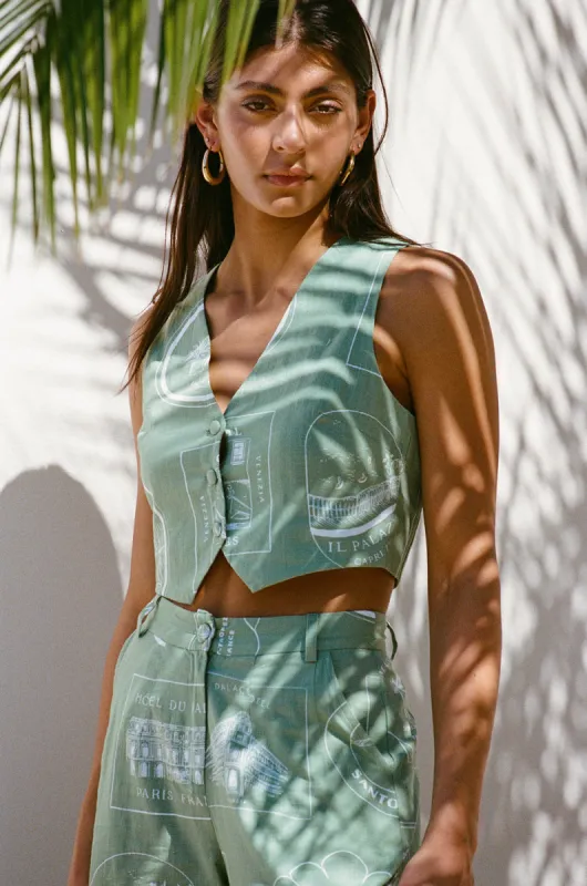 Montana Top - Luggage Labels sold by Sabo Skirt