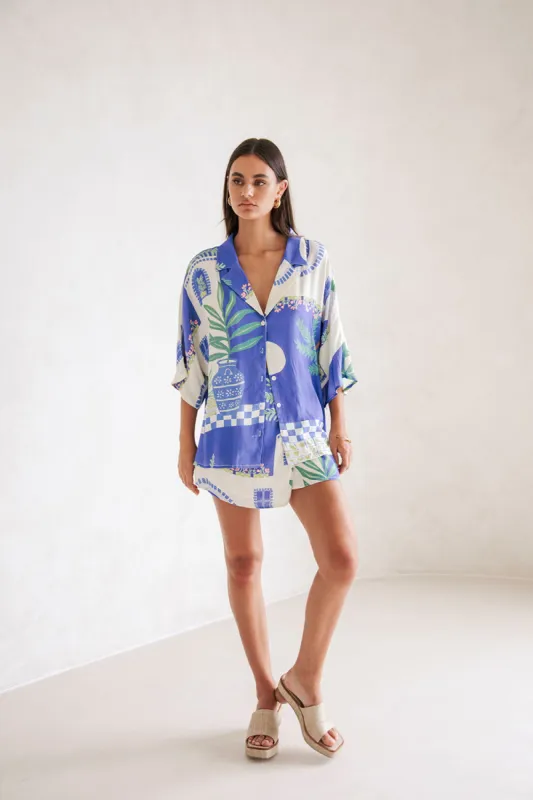 SAMPLE-Cheyna Top - Vista Blue sold by Sabo Skirt