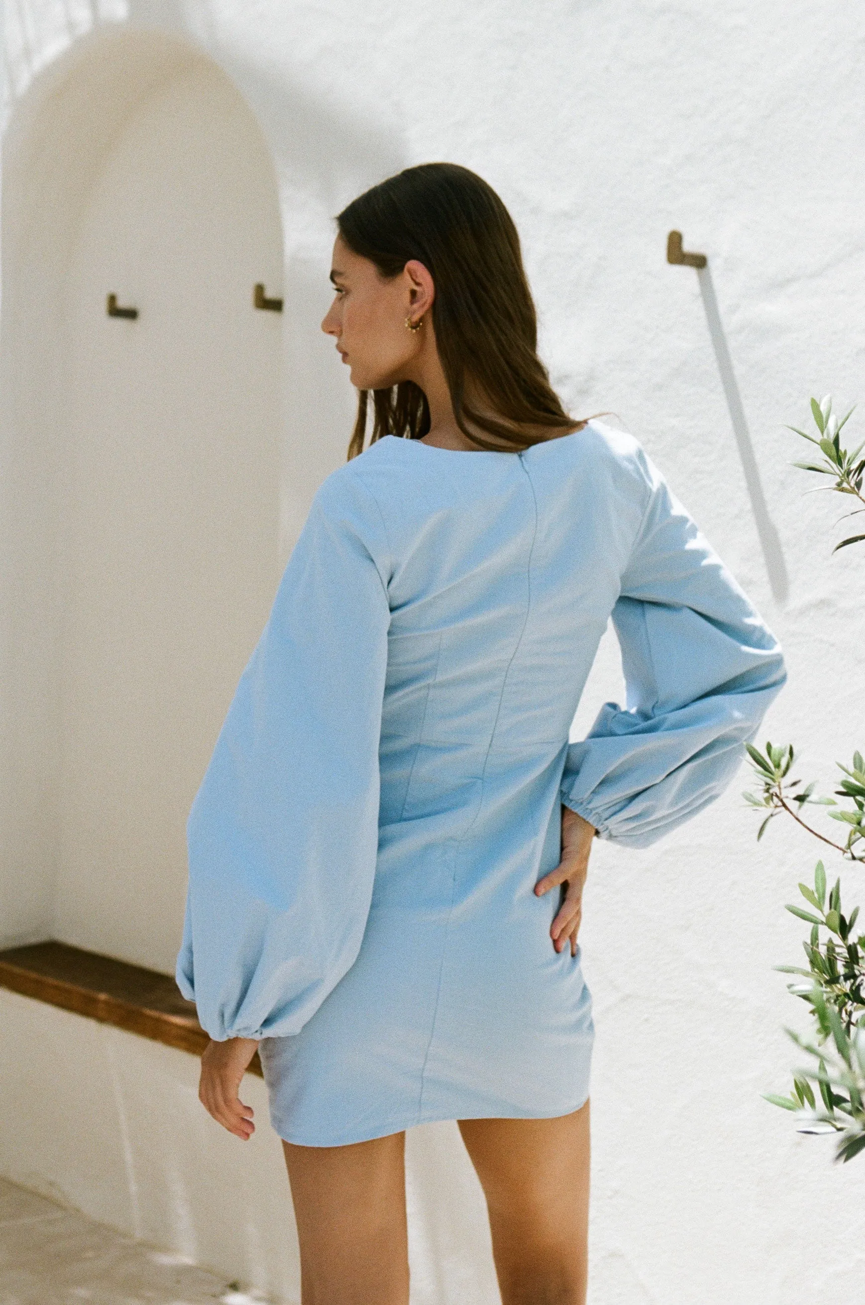 Minna Button Dress - Periwinkle sold by Sabo Skirt product image thumbnail 3