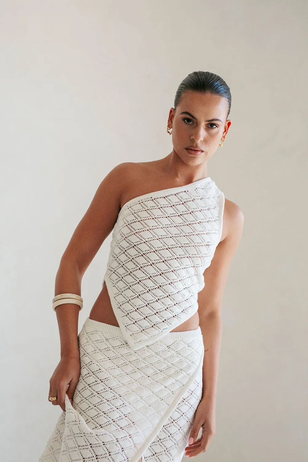Ria Top - White sold by Sabo Skirt