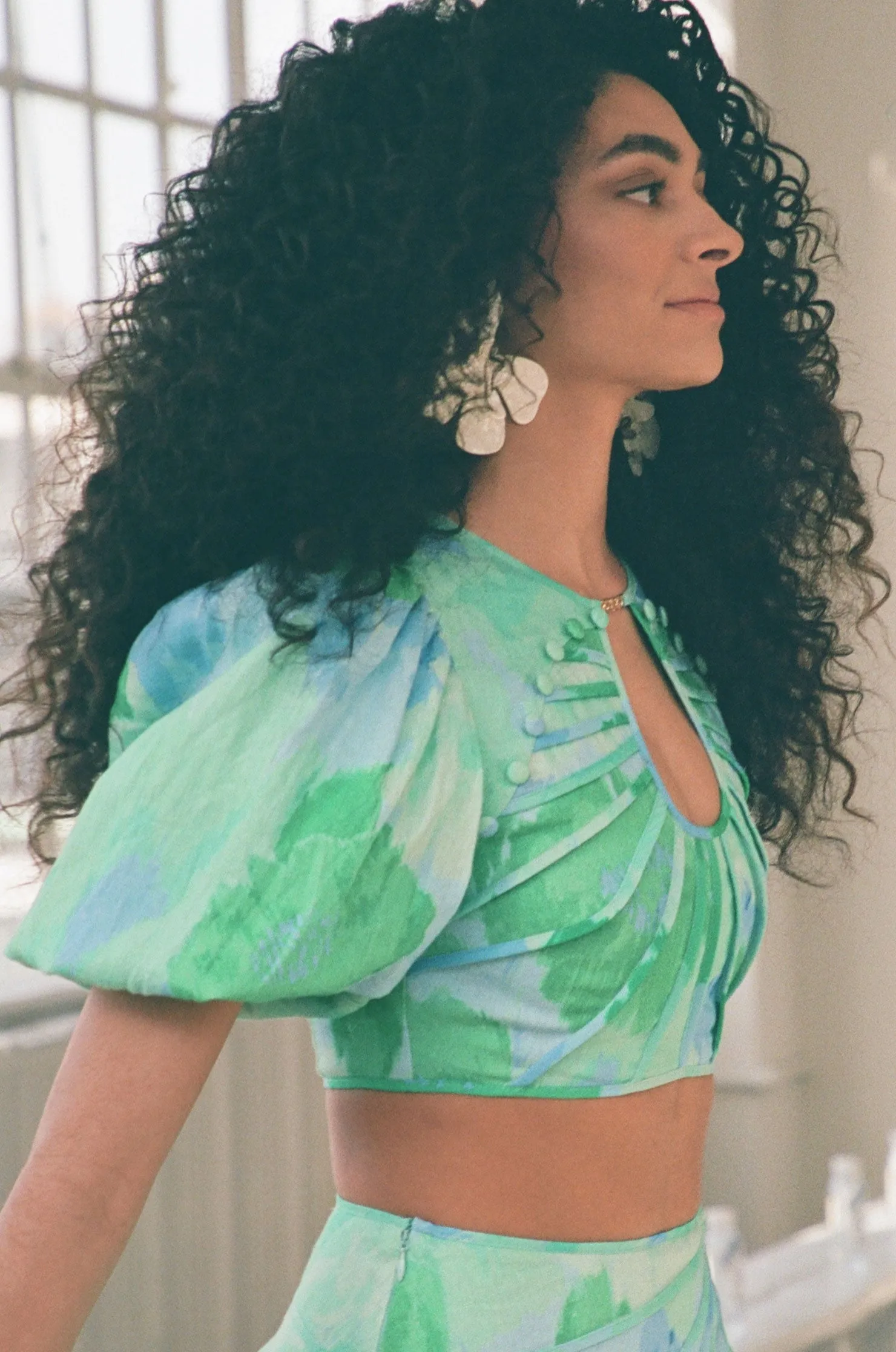 Nalani Top - Blue Gerbera sold by Sabo Skirt product image thumbnail 3