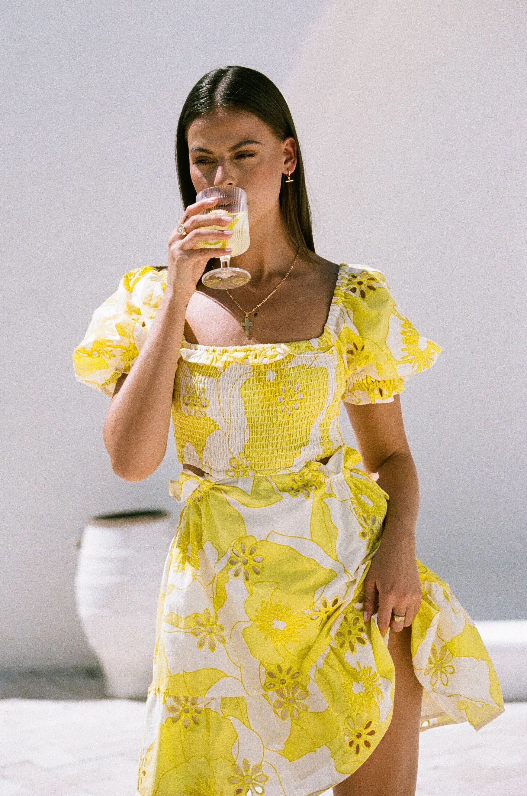 SAMPLE-Mariz Shirred Dress sold by Sabo Skirt