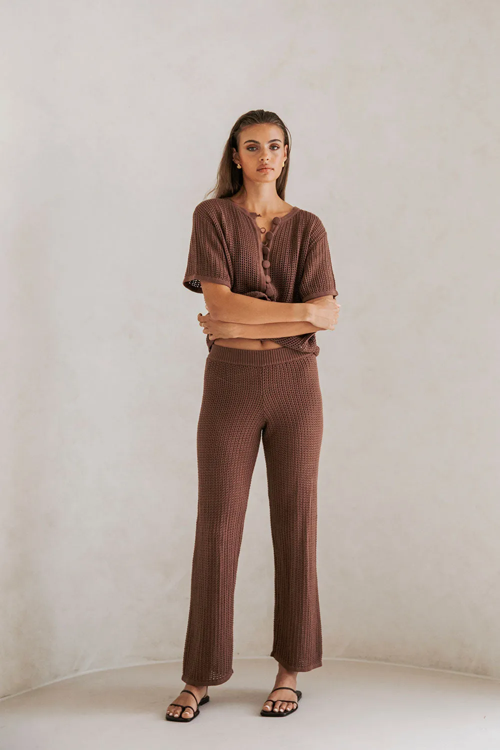 Zayna Pants - Chocolate sold by Sabo Skirt product image thumbnail 3