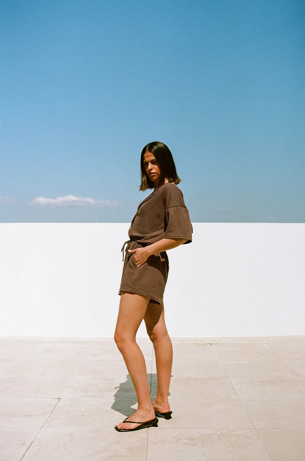 Juniper Playsuit - Chocolate sold by Sabo Skirt product image thumbnail 2