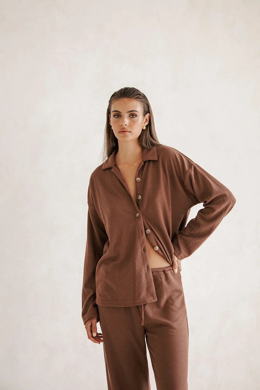 SAMPLE-Lenni Top - Chocolate sold by Sabo Skirt