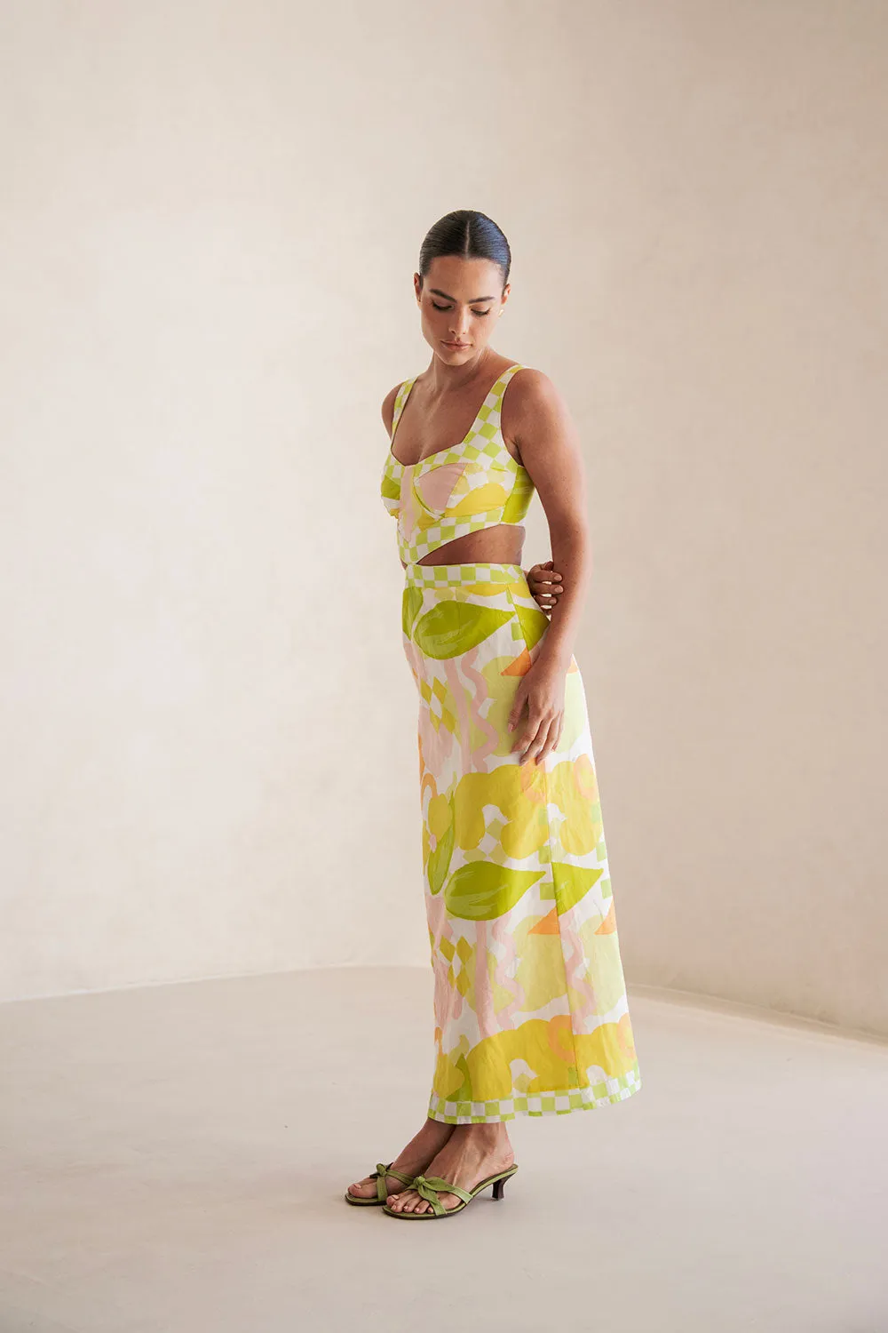 Everett Dress - Checker Floral sold by Sabo Skirt product image thumbnail 2