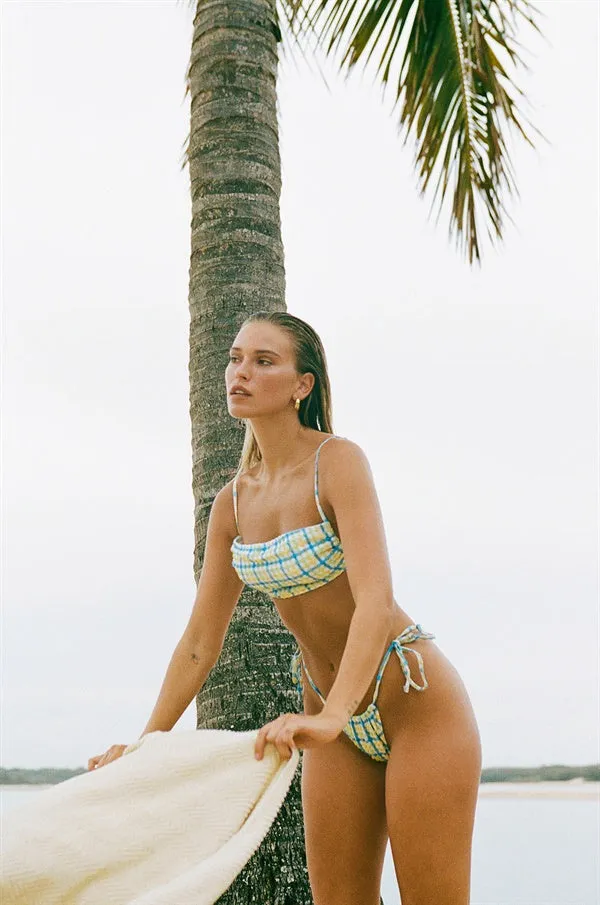 Palma Drawstring Bandeau - Blue sold by Sabo Skirt product image thumbnail 2