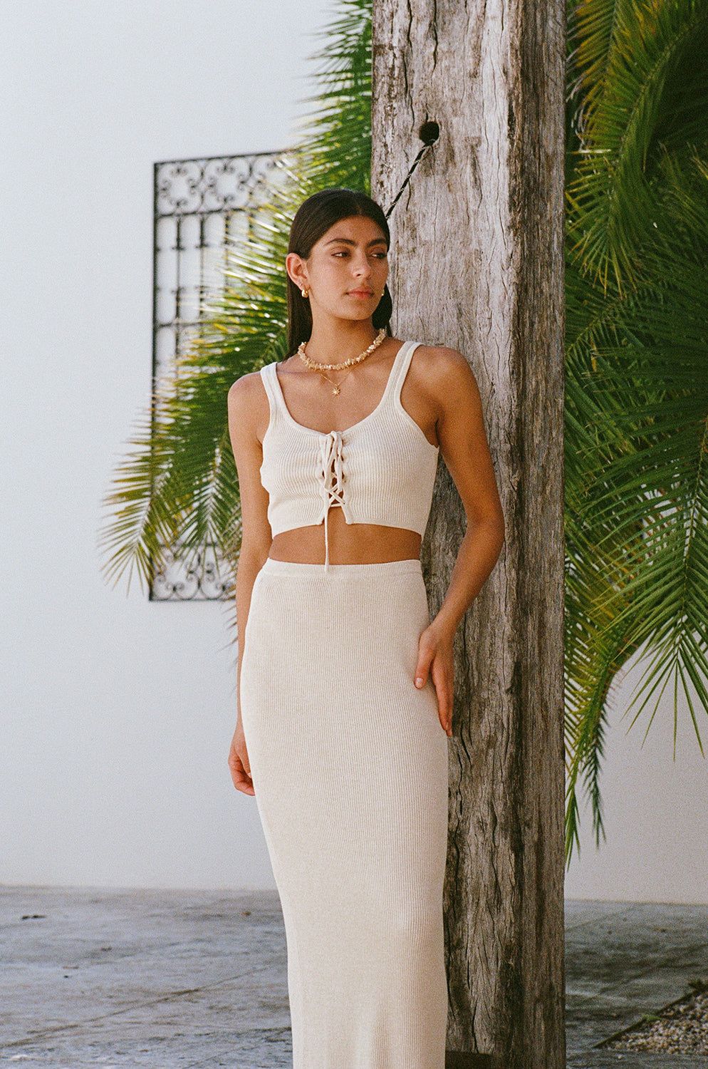 Leander Set - Cream sold by Sabo Skirt