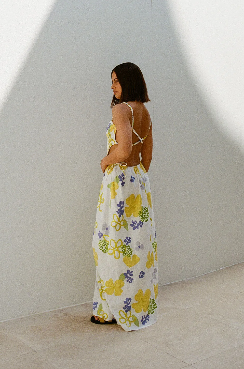 Backless Axelle Dress - Doe Coastal Green sold by Sabo Skirt product image thumbnail 3