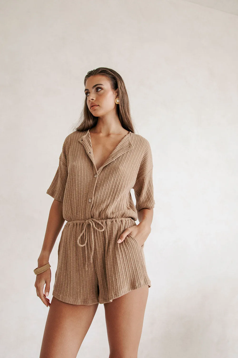 Juniper Playsuit - Biscotti sold by Sabo Skirt product image thumbnail 4