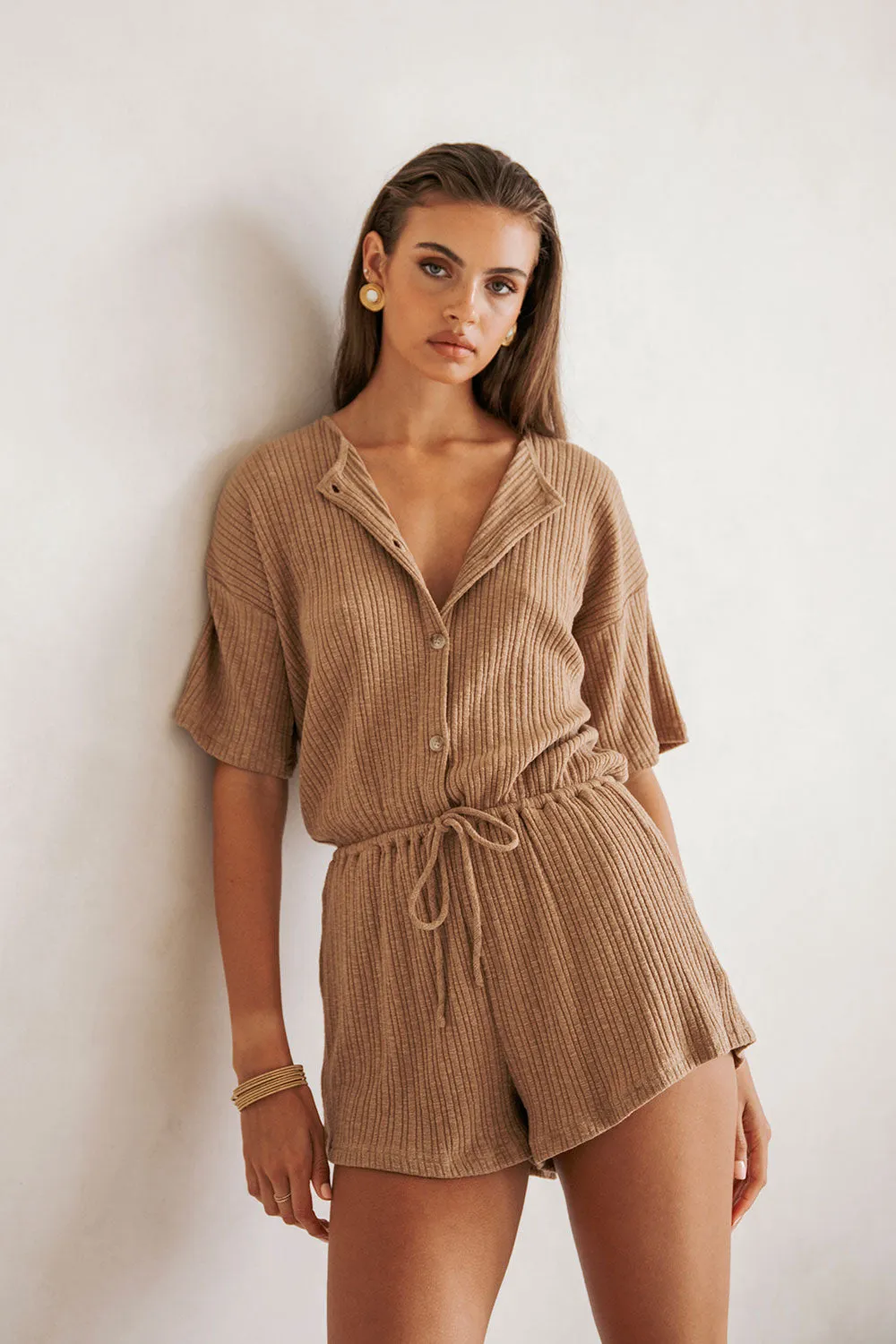 Juniper Playsuit - Biscotti sold by Sabo Skirt