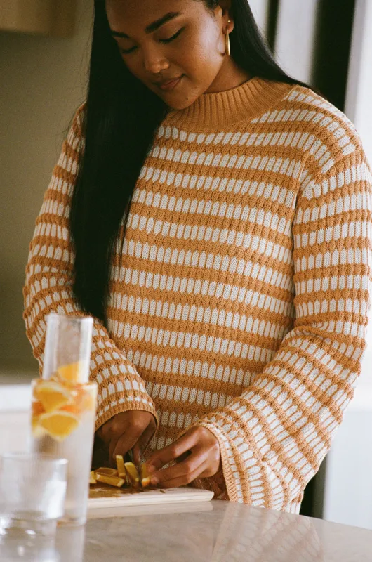 SAMPLE-Morela Knit Dress - Honey Stripe sold by Sabo Skirt