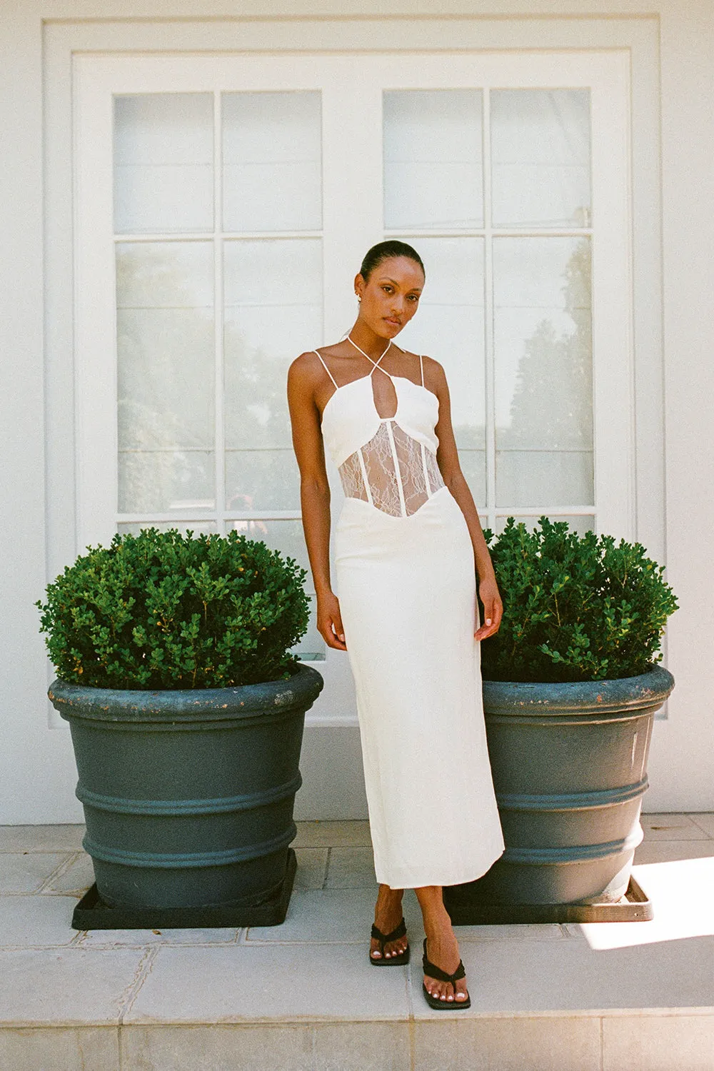 Teyah Midi Dress - White sold by Sabo Skirt product image thumbnail 4