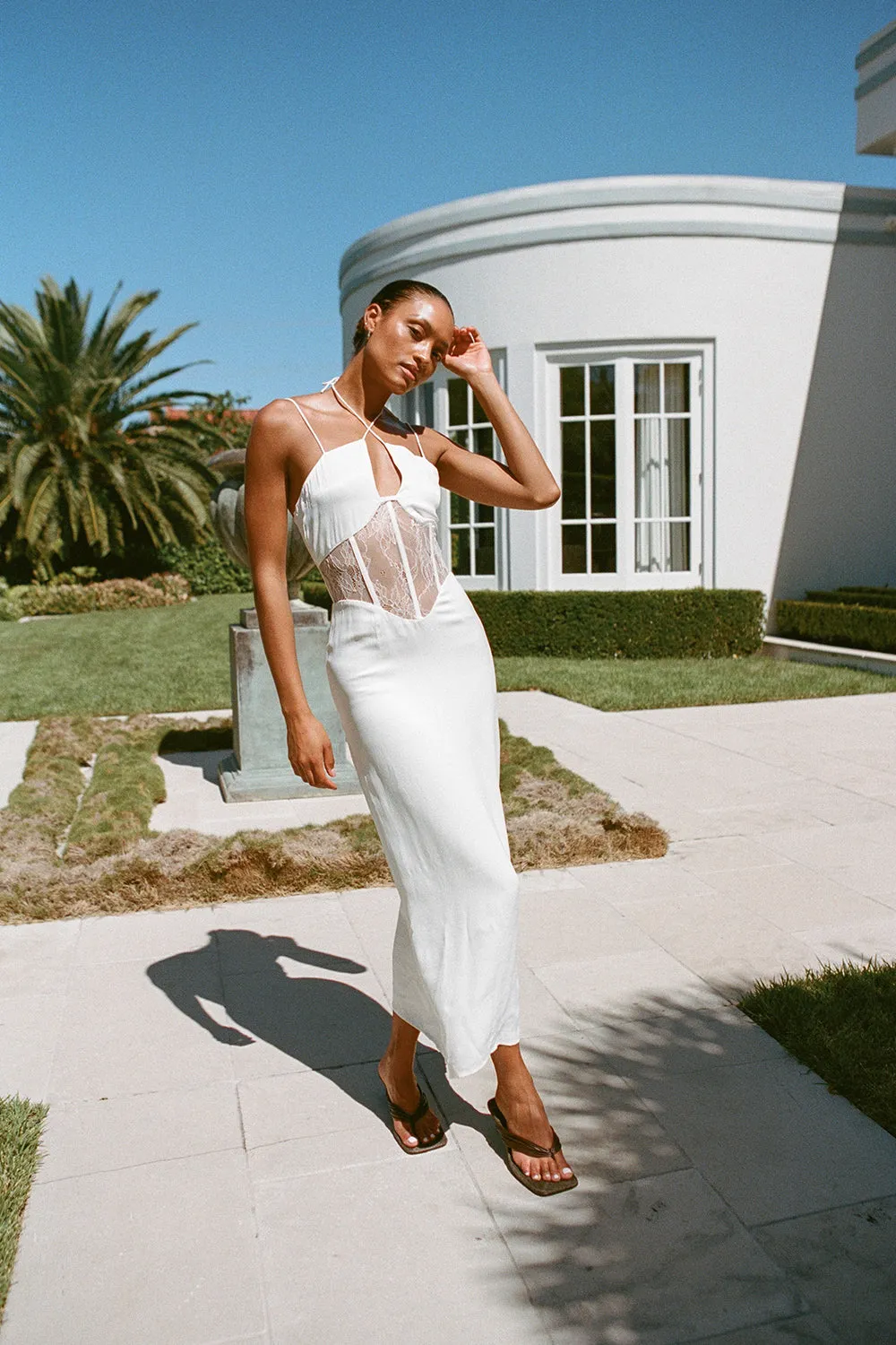 Teyah Midi Dress - White sold by Sabo Skirt product image thumbnail 2