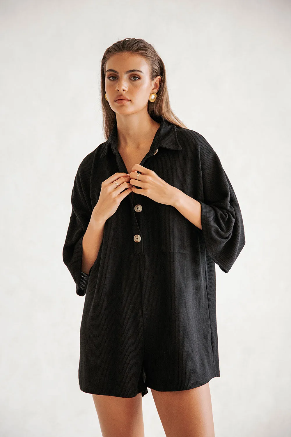 Milena Playsuit - Black sold by Sabo Skirt product image thumbnail 2