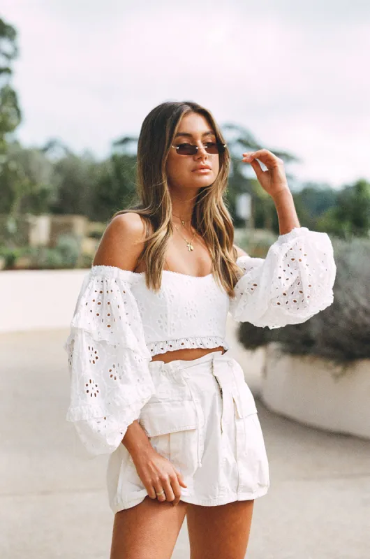 Seraphina Eyelet Top sold by Sabo Skirt